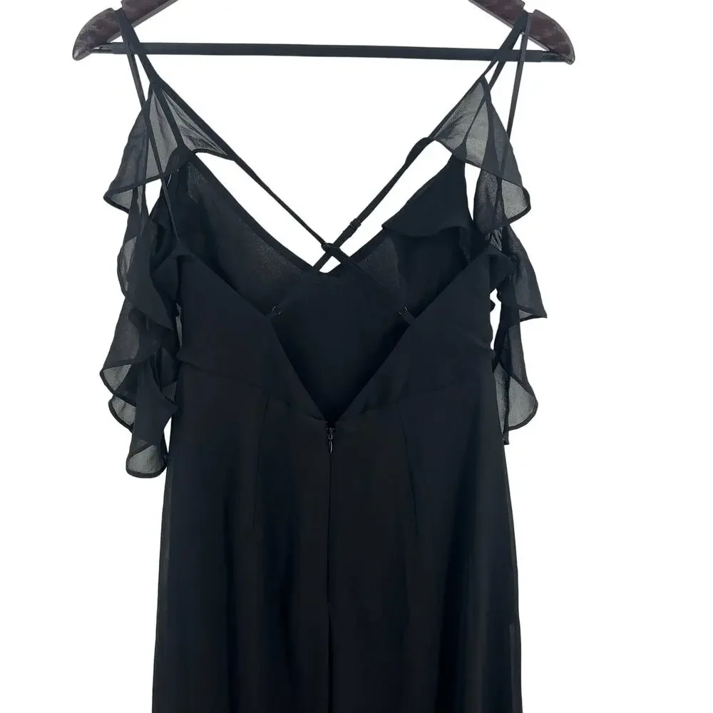 Yumi Kim Black Chiffon Jumpsuit New‎ Small